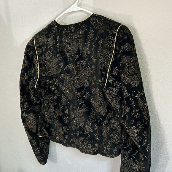 JARGER cropped jacket Gold trim and buttons with Black SZ 14 - Picture 15 of 15